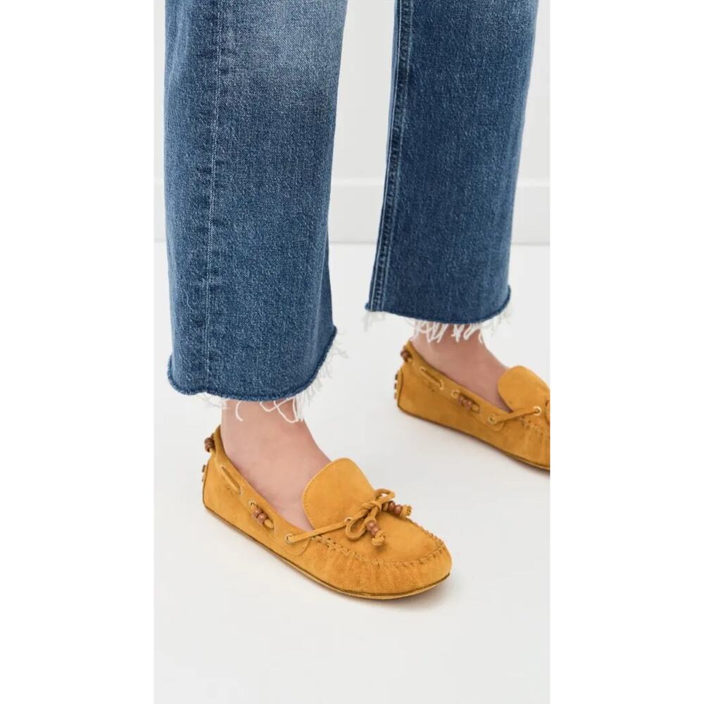 New Farm Rio Brown Tassel Suede Moccasin in Ocher Women's Size 7 - Picture 2 of 11
